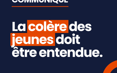 Communiqué – La colère des jeunes doit être entendue.